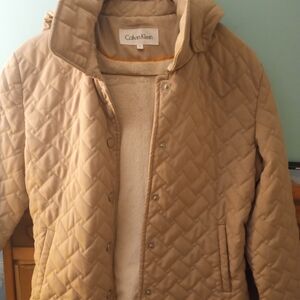 Calvin Klein Quilted Tan Jacket